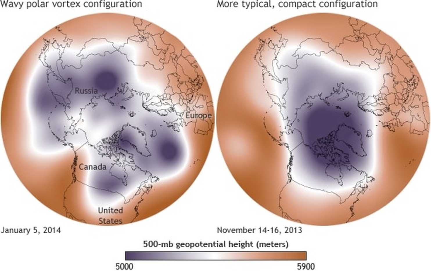 Características y tratamiento informativo del vórtice polar